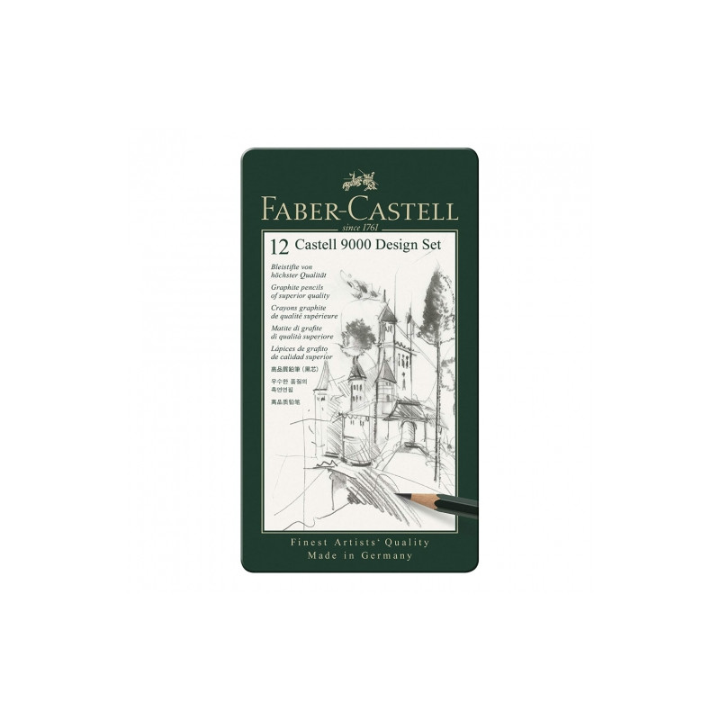 Faber-Castell 9000 a set of 12 5B-5H pencils