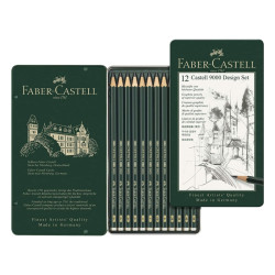 Faber-Castell 9000 zestaw 12 ołówków 5B-5H - sklep plastyczny - szał d