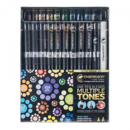 Chameleon deluxe set of 22 markers