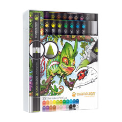 Chameleon deluxe zestaw 22 markerów - sklep plastyczny - szał dla plas