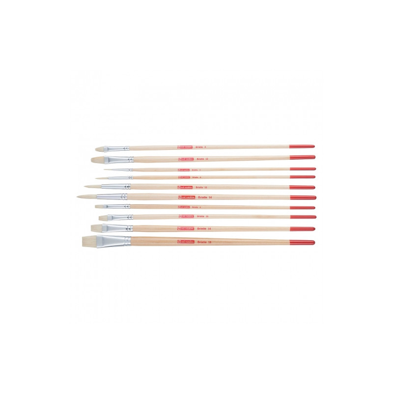 Talens artcreation set of 10 bristle brushes