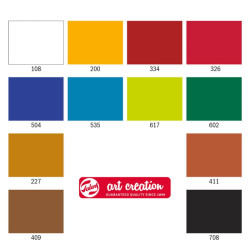 Talens artcreation set of watercolors 12x12ml + accessories