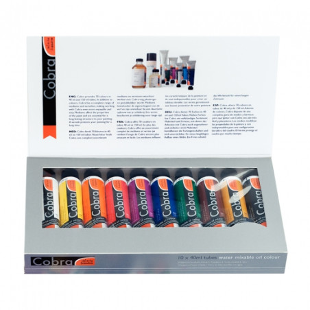 Talens cobra artist zestaw farb olejnych wodorozcieńczalnych 10x40ml -