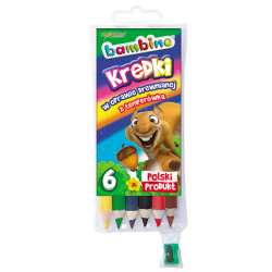 Bambino thick pencils with a sharpener 6 colors