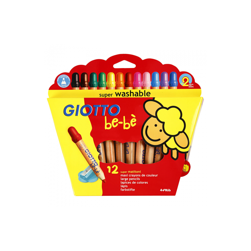 Giotto be-be set of 12 crayons for kids - art store - craze for