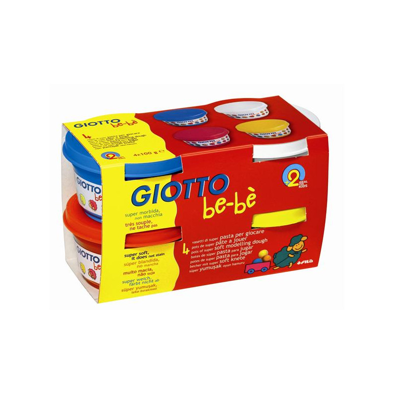 Giotto be-be ciastolina 4 x 100g - sklep plastyczny - szał dla plastyk