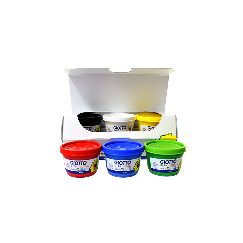 Giotto finger paint set 6 colors - art store -.