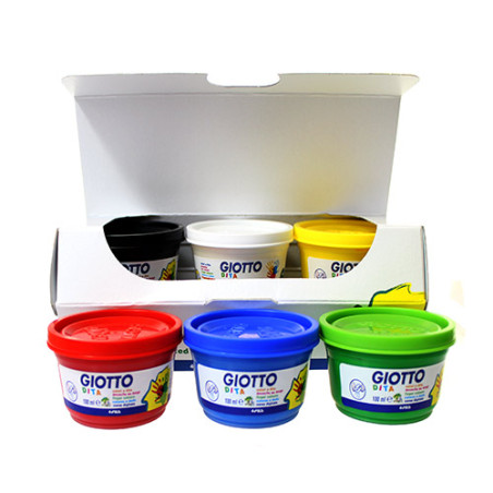 Giotto finger paint set 6 colors - art store -.