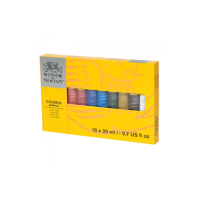 Winsor&Newton galeria zestaw farb akrylowych 10x20 ml - sklep plastycz