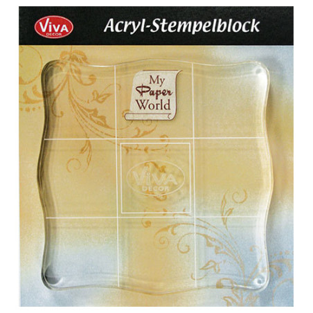Acrylic Block, size 10x10 cm, 1pc Viva Decor - szal art - sklep plasty