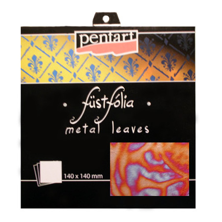 Pentart szlagmetal - 5 płatków 14x14 cm kolor nakrapiany 01 - sklep pl