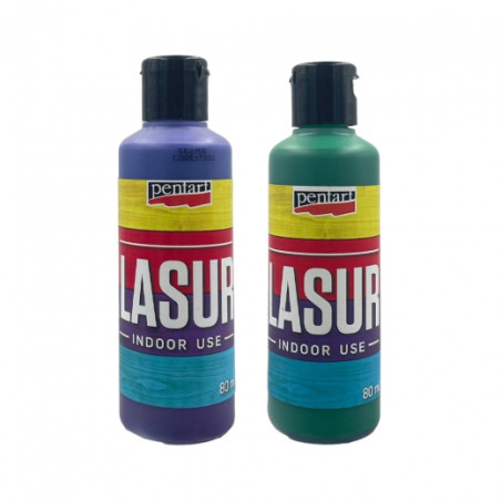 Pentart indoor woodstain lasur for paint wooden surfaces 80ml