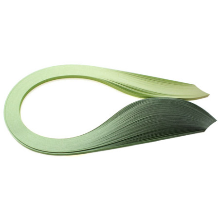 Paski do quillingu, cieniowane zielone 3, 5, 10 mm - sklep plastyczny