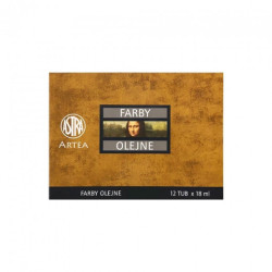 Astra zestaw farb olejnych 12x18ml nr 1 - sklep plastyczny - szał dla