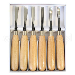 Set of chisels - 6 pieces, narrow PMB-306 - szal art - sklep plastyczn