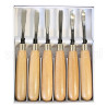 Set of chisels - 6 pieces, narrow PMB-306 - szal art - sklep plastyczn