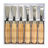Set of chisels - 6 pieces, wide PMA-306 - szal art - sklrp plastyczny
