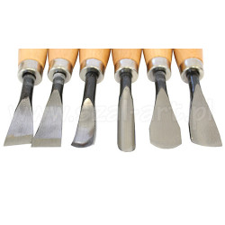 Set of chisels - 6 pieces, wide PMA-306 - szal art - sklrp plastyczny