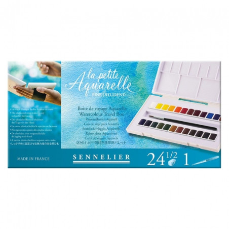 Sennelier la petite aquarelle farby akwarelowe 24 półkostek - sklep pl