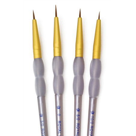 Royal zestaw 4 pędzli retuszerskich