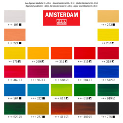 Talens amsterdam zestaw farb akrylowych 24x20ml - sklep plastyczny - s