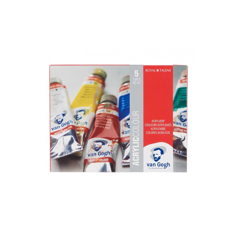 Talens van gogh zestaw farb akrylowych 5x40ml - Sklep plastyczny - sza