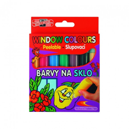 Koh-i-noor farby witrażowe żelowe 5+2 kontury 10,5ml - Sklep plastyczn