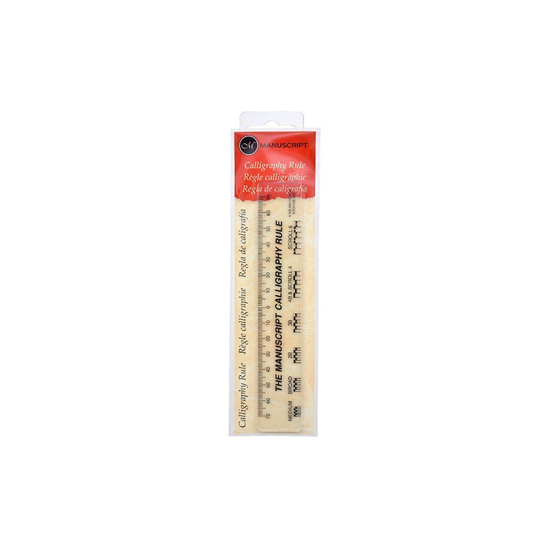 Manuscript calligraphy ruler
