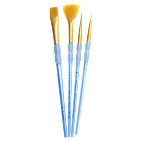 Royal zestaw 4 pędzli CC złoty talkon - Sklep plastyczny - szał dla pl