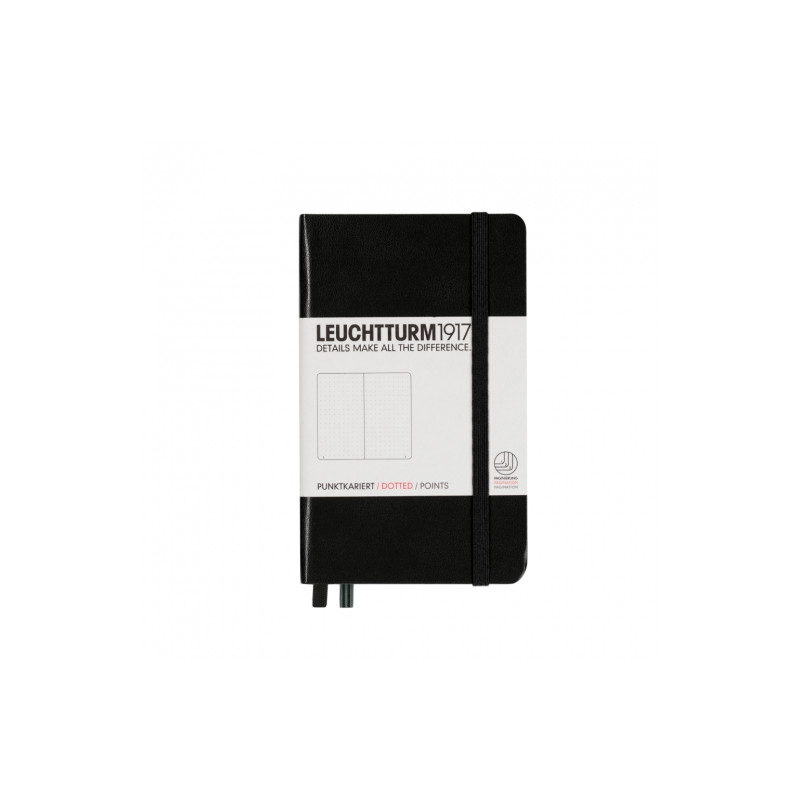 Notatnik LEUCHTTURM1917 pocket A6 czarny kropka