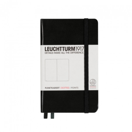 Notatnik LEUCHTTURM1917 pocket A6 czarny kropka - Sklep plastyczny - s