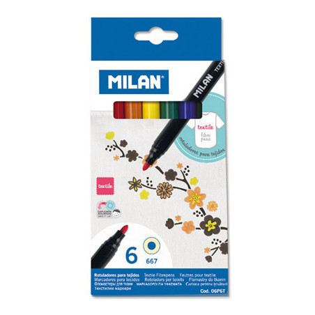 Milan Fabric pens 6psc - szal art - sklep plastyczny
