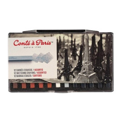 Conte a Paris Sketching Crayons set of 12 dry pastels - Shop pla