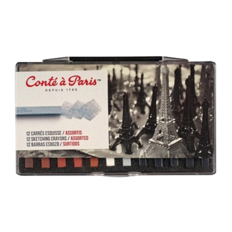 Conte a Paris Sketching Crayons set of 12 dry pastels - Shop pla