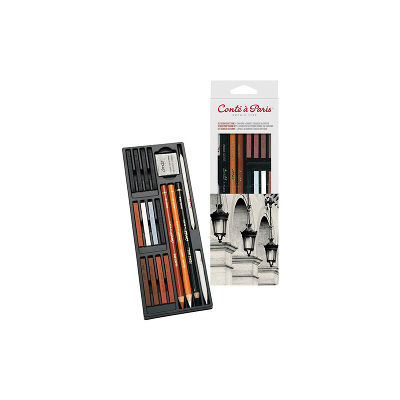 Conte a Paris studio sketching zestaw rysunkowy 18 elementów - Sklep p