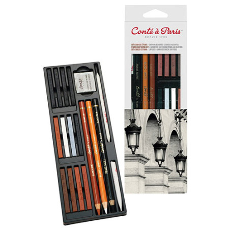 Conte a Paris studio sketching zestaw rysunkowy 18 elementów - Sklep p