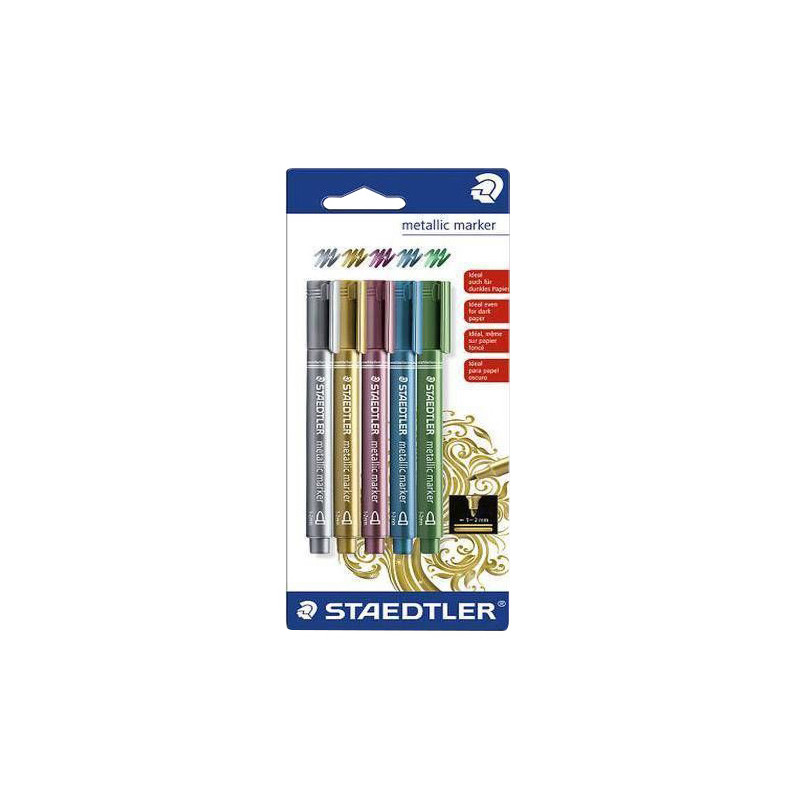 Staedtler zestaw 5 metalicznych markerów 1-2mm - Sklep plastyczny - sz