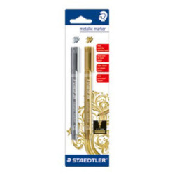 Staedtler zestaw 2 metalicznych markerów 1-2mm - Sklep plastyczny - sz