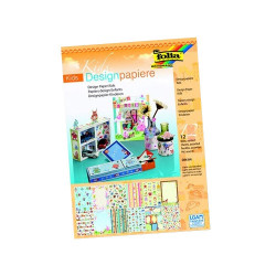 Blok z motywami folia paper A4 12 ark. Dziecko - Sklep plastyczny - sz