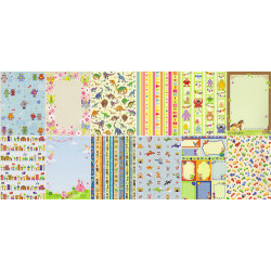 Blok z motywami folia paper A4 12 ark. Dziecko - Sklep plastyczny - sz