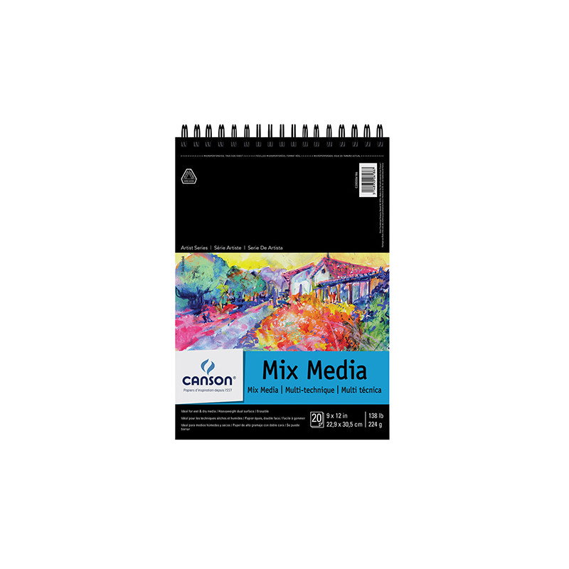 Szkicownik Canson artbook mix media 224g 40ark spirala