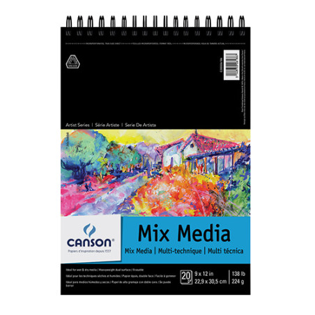 Szkicownik Canson artbook mix media 224g 40ark spirala - sklep plastyc