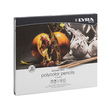 Lyra rembrandt polycolor zestaw 24 kredek metal opak - sklep plastyczn