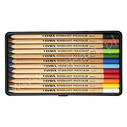 Lyra rembrandt polycolor zestaw 12 kredek metal opak - sklep plastyczn