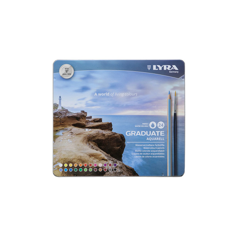 Lyra Graduate Watercolor 24 colors metal. pack. - szal art - sklep pla