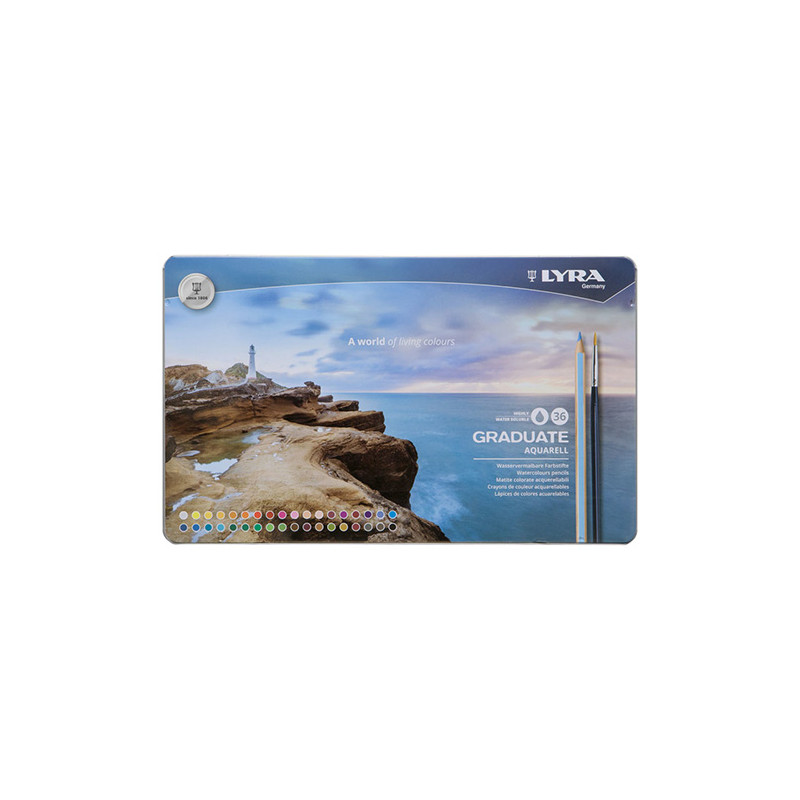 Lyra Graduate Watercolor 36 colors metal. pack. - szal art - sklep pla
