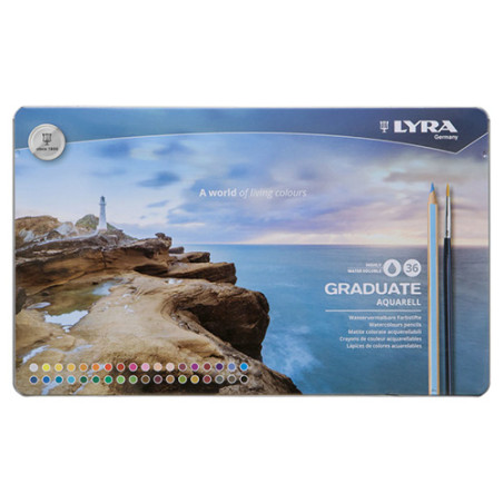 Lyra Graduate Watercolor 36 colors metal. pack. - szal art - sklep pla