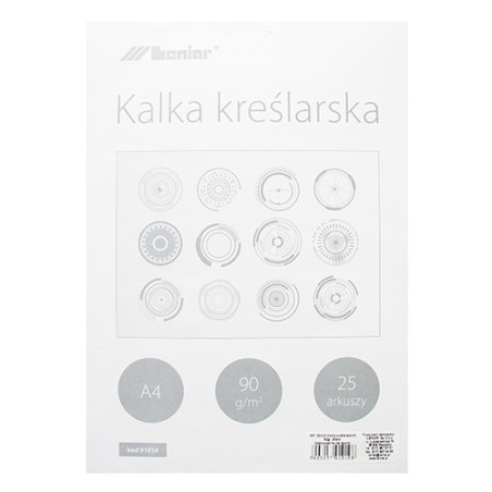 Leniar kalka kreślarska w bloku 90g 25 ark - sklep plastyczny - szał d