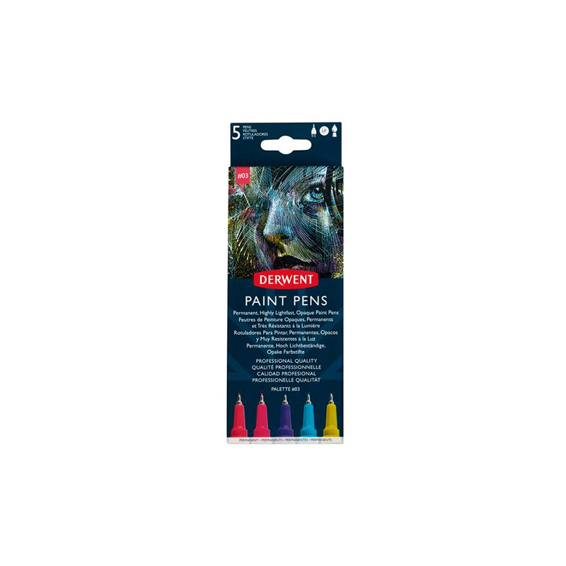 Set of 5 pencils Derwent paint pen SET 3