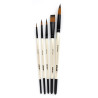 Zieler premium mixed media set of 5 synthetic brushes